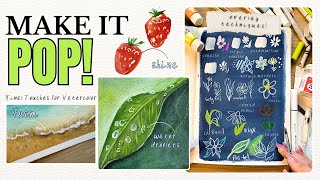 Watercolor Overlay Techniques: White Ink, Gouache, Pens That Actually Work | 31 Days of Watercolor