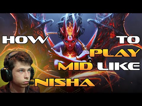 How Nisha plays mid Queen of Pain for Team Secret | Pro Dota 2 analysis