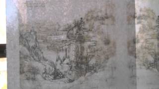 preview picture of video 'Esperimento sul disegno Paesaggio con fiume del 1473 di Leonardo da Vinci'