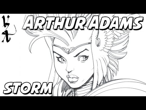 Arthur Adams drawing Storm - Queen of Asgard