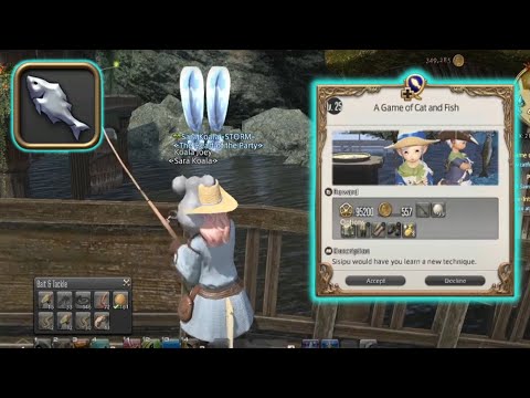 QQ - FFXIV - Fisher level 25 - A Game of Cat and Fish