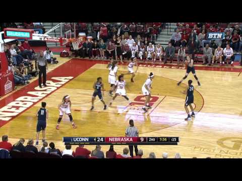 UConn Women's Basketball at Nebraska Highlights