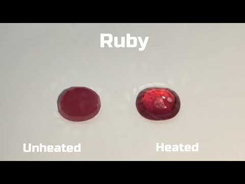 Identifying heated & unheated Ruby Gemstone under Microscope