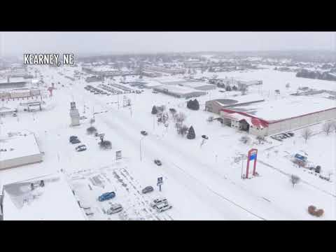 Kearney, NE Snowstorm Drone Video 12-29-2020