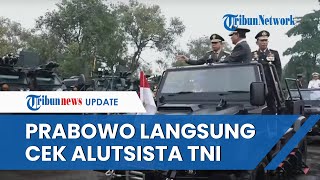 Resmi Jenderal Bintang 4, Prabowo Gagah Naik Rantis Ditemani Panglima-Kapolri Cek Alutsista TNI