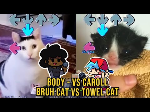 Body Carol BUT BRUH Cat VS Towel Cat- Friday Night Funkin Custom Animation VS Caroll V2 Mod