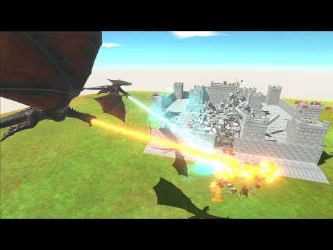 DRAGONS ATTACK THE CASTLE - NEW UPDATE Animal Revolt Battle Simulator