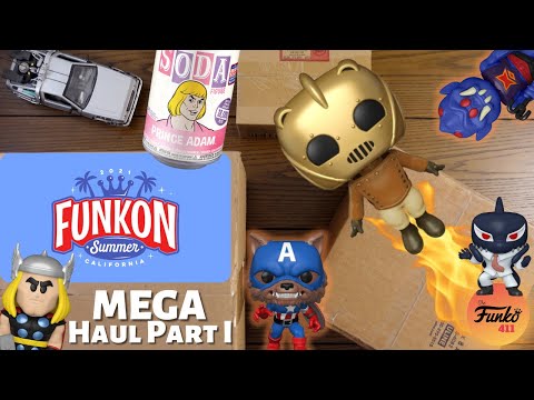 FUNKON 2021 MEGA HAUL PART ONE | Unboxing Funko Pops & Sodas | My Chase Luck is Back!