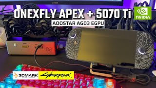 Onexplayer Apex + RTX 5070ti and AG03 eGPU vs 9070 XT Benchmarks