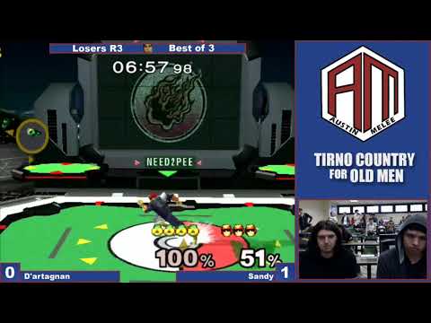 KAM 1 Pool 2 LR4 - Sandy (Captain Falcon) vs D'artagnan (Sheik)