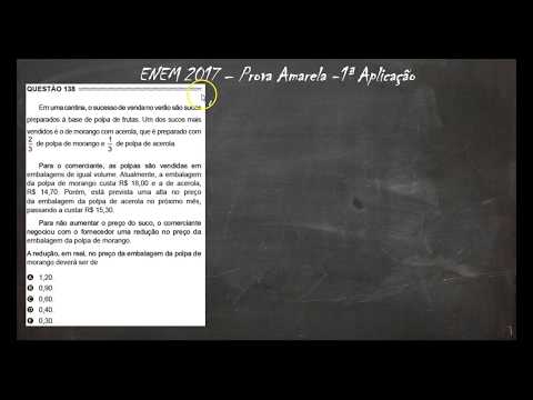 ENEM 2017 - Questão 138 - Proporcionalidade