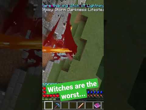 Witches cause chaos in RLcraft! 🔥 #shorts #minecraft