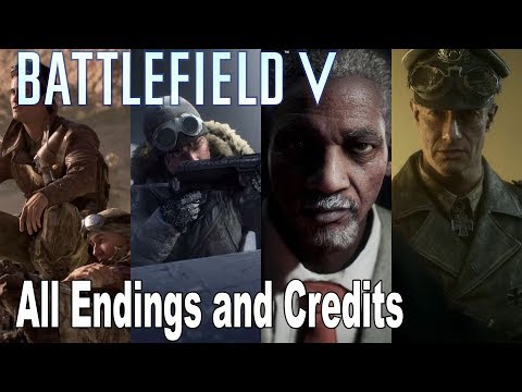 Battlefield V - All Endings and Credits Including The Last Tiger [HD 1080P 60fps]