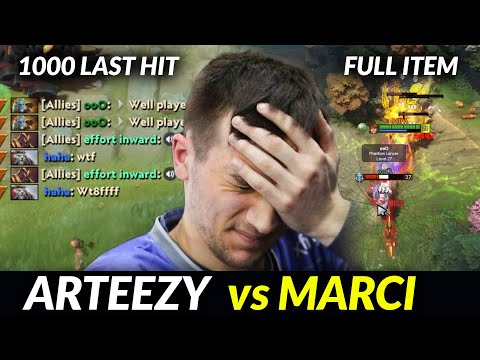 1000 last hit PL Arteezy vs Marci full Item - WTF is this Hero!