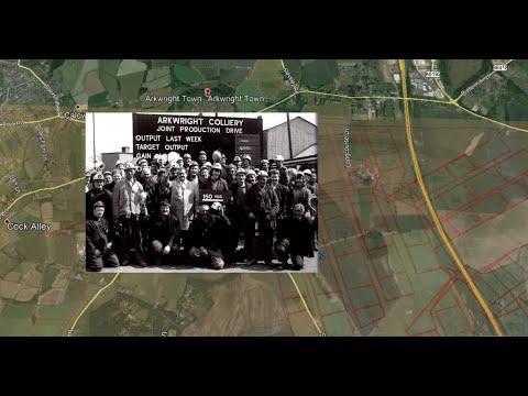 Archwright colliery overlay of coal mine tunnels in the 2nd Waterloo seam