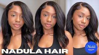 💥 Let's Get into This Pre-styled Yaki Bob Wig with Drawstring 😍 Undetectably Real | Nadula Amazon