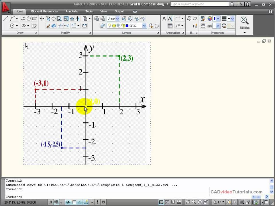 AutoCAD Tutorial - Understanding Cartesian Coordinates