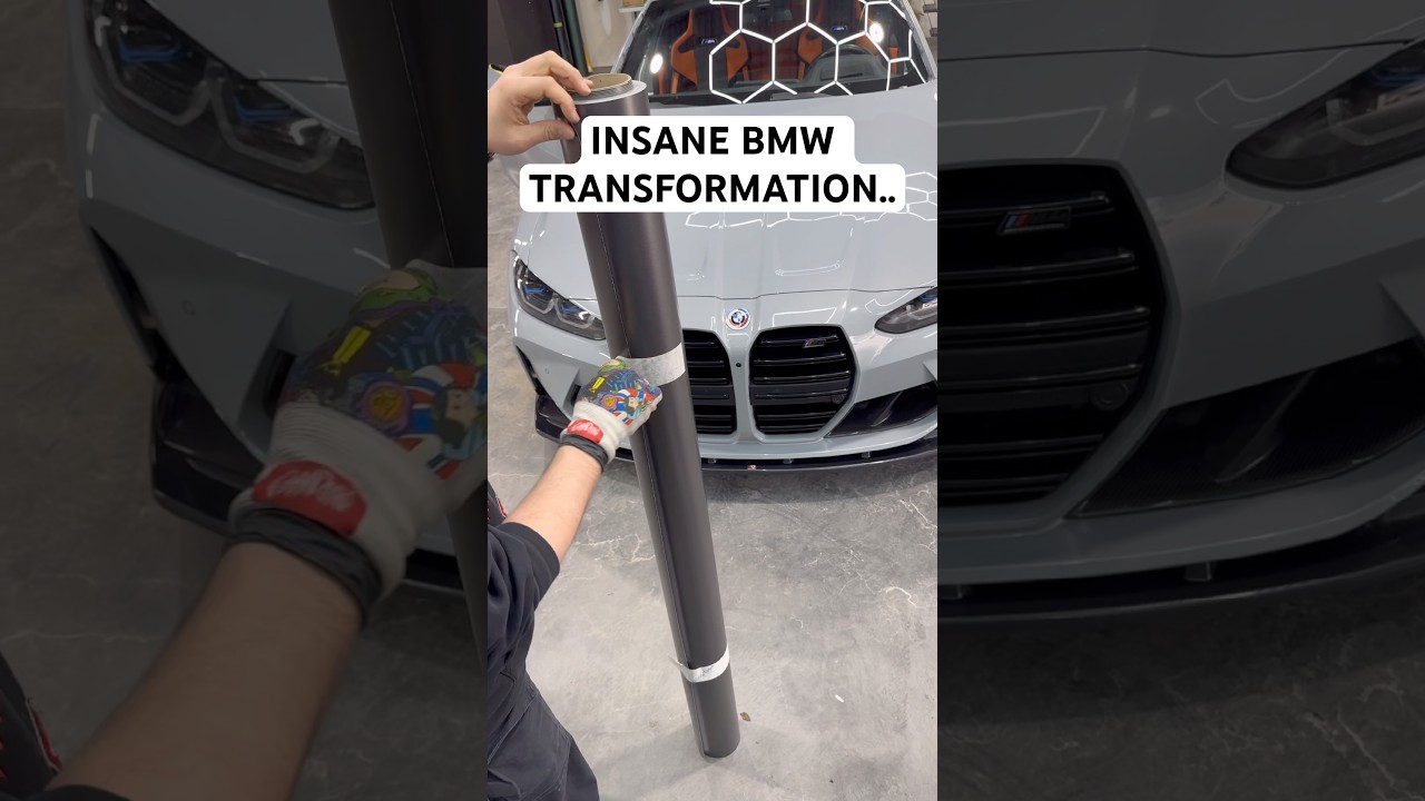 BMW M4 Competition Gets Wrapped In Satin Gray Vinyl #bmw #competition #transformation #carwrap #cars