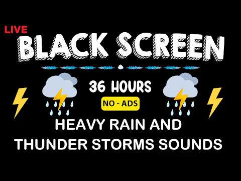 🔴 Defeat Insomnia in 3 Minutes – Calm Your Mind to Fall Asleep Fast with Heavy Night Rainstorm