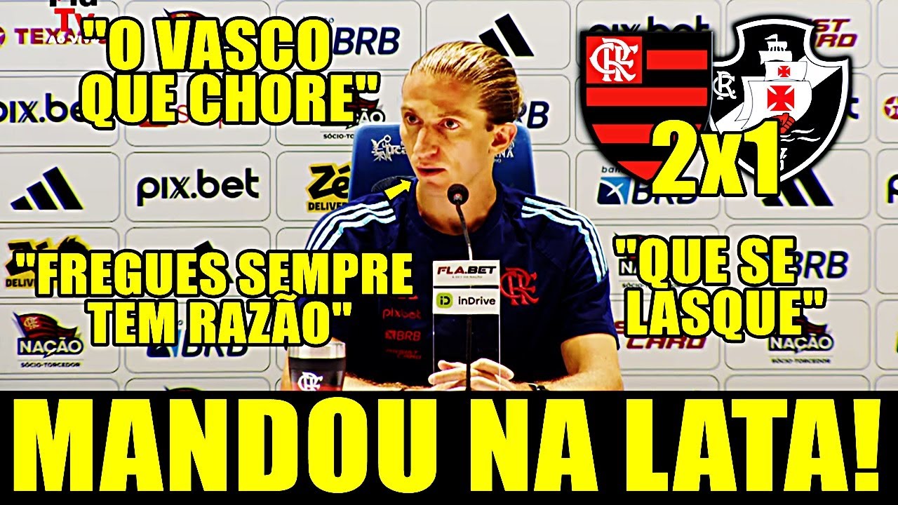 COLETIVA DE FILIPE LUIS APÓS FLAMENGO X VASCO