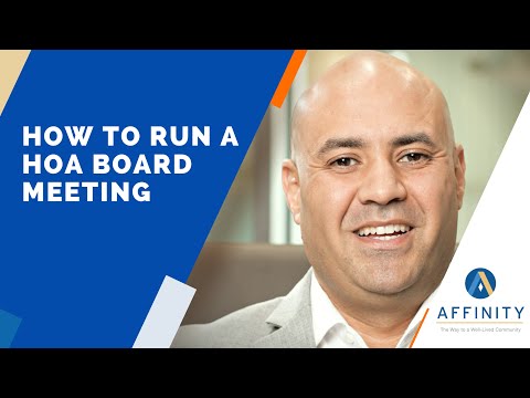 How to run a HOA Board Meeting
