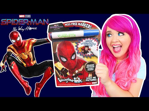Coloring Spider-Man No Way Home Magic Ink Coloring Book | Imagine Ink Marker