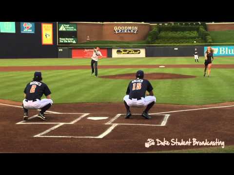 Duke Divers Throw Out First Pitches