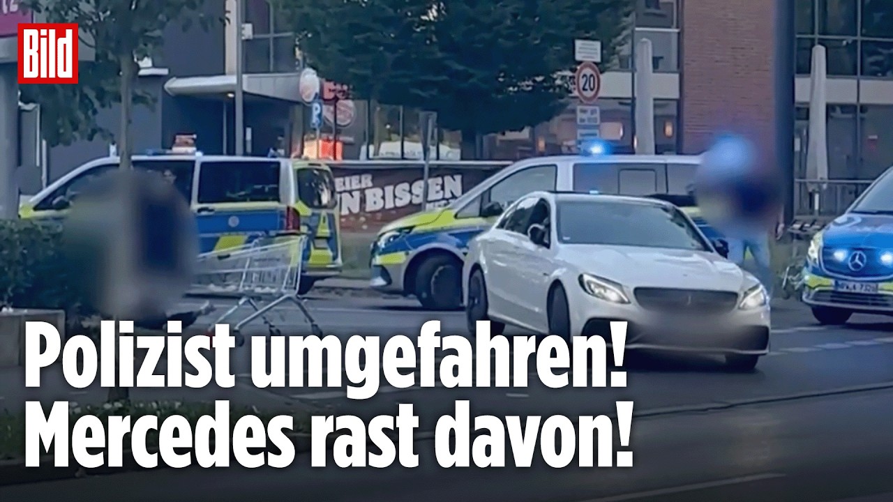 Dortmund: Mercedes-Fahrer rammt Polizisten und rast davon!