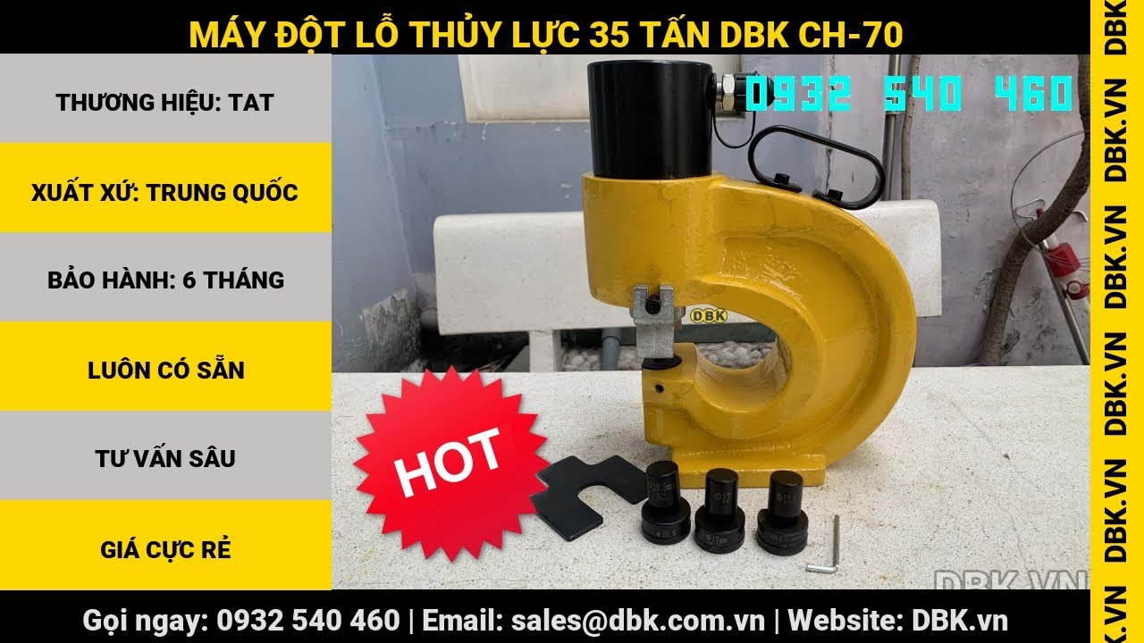 Video Máy đột lỗ thủy lực 35 tấn DBK CH-70 - Máy đột lỗ thủy lực CH-70