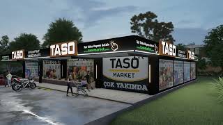 TASO MARKET YENİ ŞUBE 3D MODELLEME ve ANİMASYON