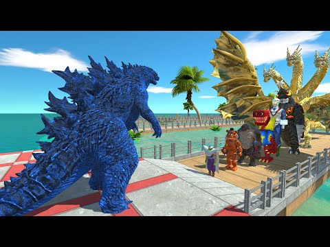 Godzilla Blue OASIS DEATH RUN - Animal Revolt Battle Simulator
