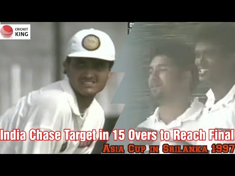 India Chase Target in 15 Overs vs Bangladesh to Reach Final  | Asia Cup In Srilanka 1997