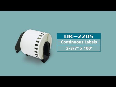 Brother DK-2205 Continuous Labels Size:2-3/7" x 100'(62mm x 30.48m)