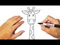How to draw a Giraffe for kids | Giraffe Easy Draw Tutorial