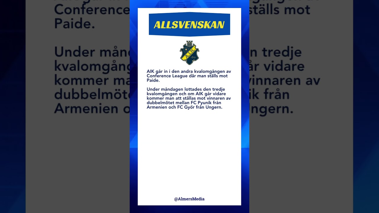 #Fotboll #Allsvenskan #AIK