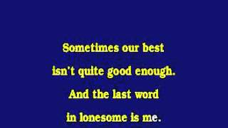 JV0006 04   ARNOLD, EDDY   Last Word In Lonesome Is Me [karaoke]