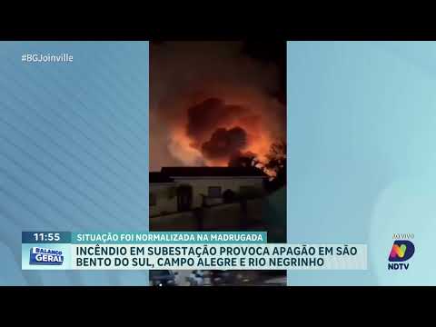Incêndio em subestação provoca apagão em três cidades