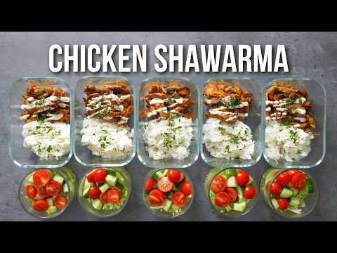 High Protein Chicken Shawarma Meal Prep