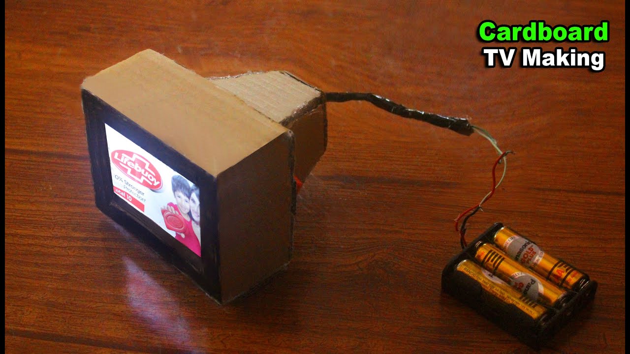 How to make LED TV at home Using Cardboard - Making Cardboard TV - TV Making