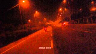 Towards Highway at Dawn: Bike Ride Yamuna Expressway India's Longest Stretch Yr 2013 #askdushyant