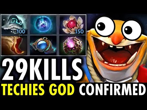 OMG TECHIES GOD CONFIRMED!! 200IQ PLAY WHEN HARD SUPPORT TECHIES CARRY THE GAME | TECHIES OFFICIAL
