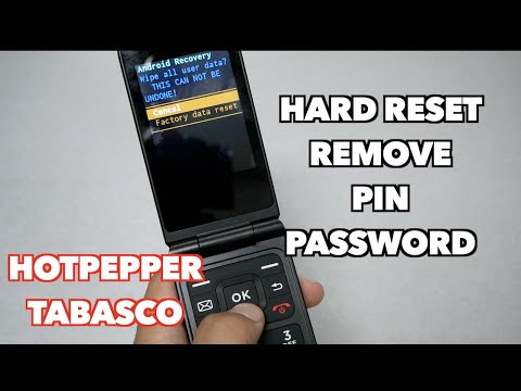 Hotpepper Tabasco Hard Reset removing PIN/password (a Flip phone)