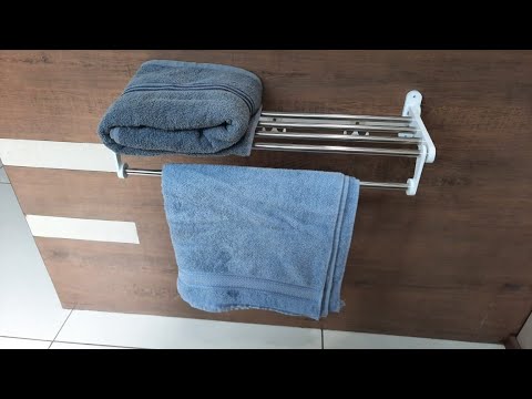 Wall Milky White Towel Rack Folding, For Home, Size: 18 Inch 24 Inch