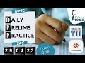 Daily Prelims Practice 29 April 2023 The Hindu Indian Express Current Affairs MCQ DPP