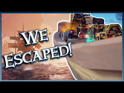 WE ESCAPED ON A ROWBOAT WITH OUR LOOT | Sea of Thieves Galleon PVP Season 2 Gameplay