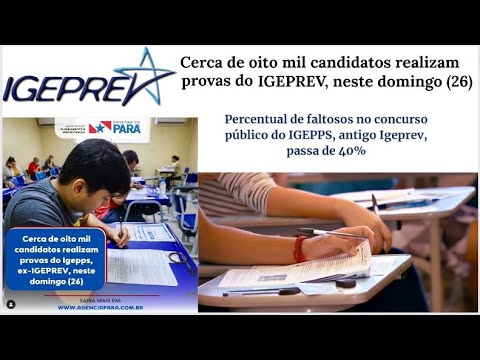 IGEPREV: + DE 8 MIL CANDIDATOS REALIZARAM AS PROVAS DO IGEPREV! 40% FALTARAM AO CERTAME.