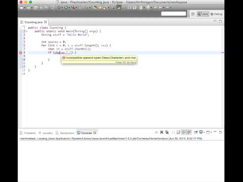Loop Algorithm To Count Matches In A String Java