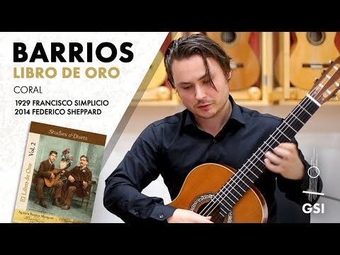 Dionisio Aguado's "Coral" arranged for 2 guitars by Barrios, from "El Libro de Oro", Vol. 2