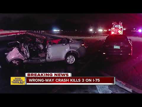 Three killed in wrong-way crash in Hillsborough County