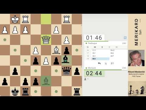 NAuči od majstora 570. - 1. d4 - c5 2. d5 - b5!